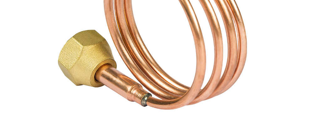 copper capillary pipe with nuts